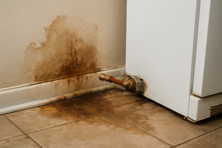 Refrigerator Water Line Leak Removal